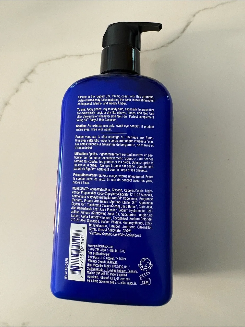 New Jack Black Big Sir Body Lotion 16 Fl Oz (Pack of 1)